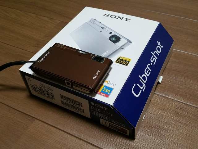 【中古】 ブラウン SONY デジタルカメラ Cyber-Shot(サイバーショット) T77 (1010万画素/光学x4/3.0型タッチパネル液晶) ブラウン DSC-T7