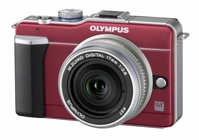 【中古】 ルビーレッド_パンケーキキット OLYMPUS マイクロ一眼 PEN E-PL1パンケーキレンズキット ルビーレッド E-PL1 PKIT RED (メーカ