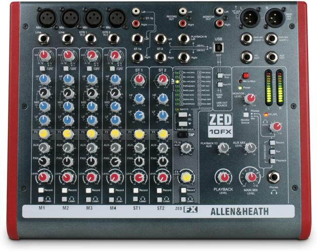 ALLEN & HEATH ZED-10 USB搭載 コンパクトミキサー