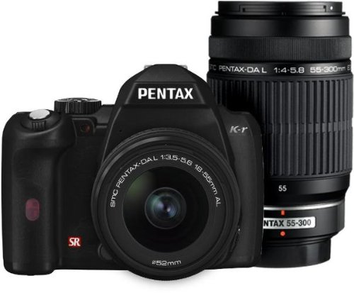 中古】 ブラック PENTAX デジタル一眼レフカメラ K-r Wズームキット  