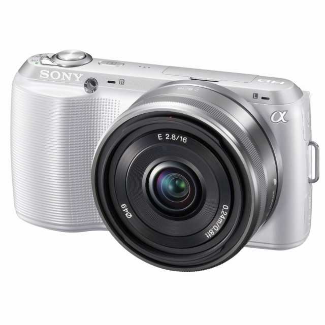 【中古】 SONY ミラーレス一眼 α NEX-C3 ダブルレンズキット E 16mm F2.8+E 18-55mm F3.5-5.6 OSS付属 ホワイト NEX-C3D/W