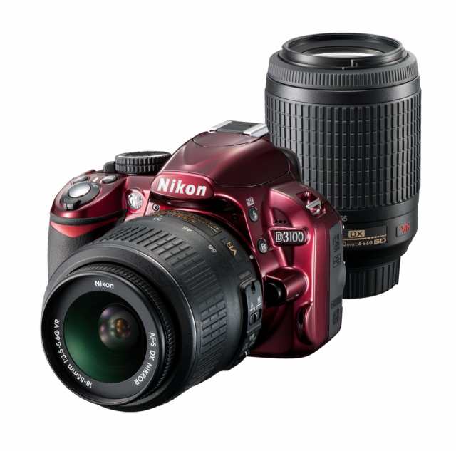 【中古】 200mm ダブルズームキット レッド Nikon デジタル一眼レフカメラ D3100 レッド 200mmダブルズームキット D3100RDWZ200