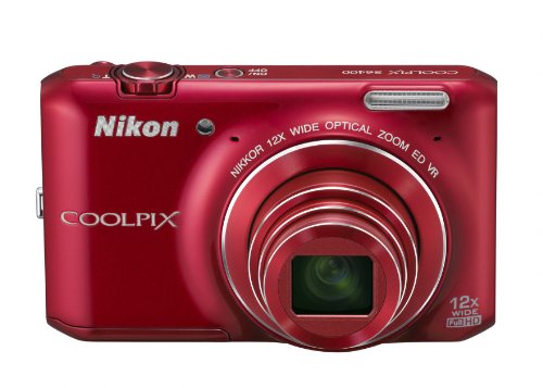 中古】 グロッシーレッド Nikon デジタルカメラ COOLPIX S6400 