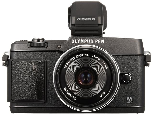 【中古】 ブラック_17mm F1.8 レンズキット OLYMPUS ミラーレス一眼 PEN E-P5 17mm F1.8 レンズキット(ビューファインダー VF-4セット) ブラック E-P5 17mm F1.8 LKIT BLK