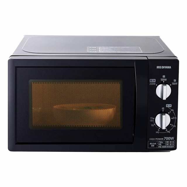 【】 アイリスオーヤマ 電子レンジ 17L ターンテーブル 単機能 出力3段階 【西日本/60Hz】 ブラック PMB-T176-6