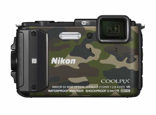 【中古】 カムフラージュグリーン Nikon デジタルカメラ COOLPIX AW130 カムフラージュグリーン