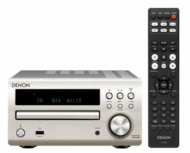 【中古】 CDレシーバー単品_プレミアムシルバー Denon CDレシーバー FLAC/WAV/AAC再生対応 フロントUSB端子/2系統光デジタル入力 プレミ