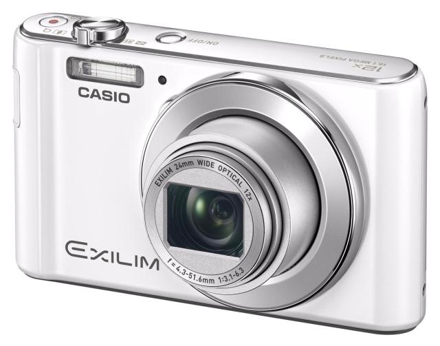 【中古】 ホワイト CASIO デジタルカメラ EXILIM EX-ZS240WE 手ブレに強い光学12倍ズーム シャッターを押すだけでキレイに撮れるの通販は