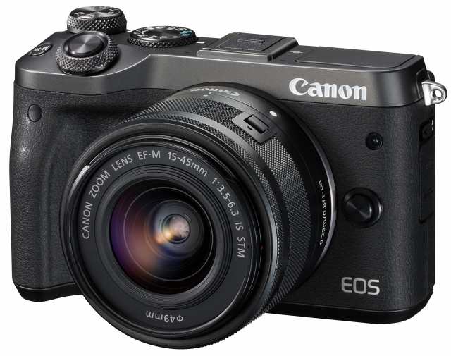 【中古】 ブラック_レンズキット15-45 Canon ミラーレス一眼カメラ EOS M6 レンズキット(ブラック) EF-M15-45mm F3.5-6.3 IS STM 付属 EO