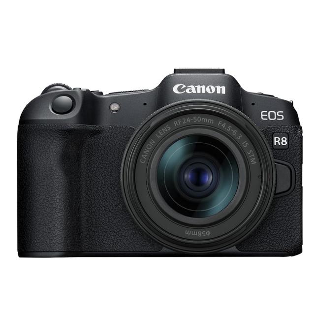 【中古】 Canon EOS R8 フルフレーム ミラーレスカメラ RF24-50mm F4.5-6.3 IS STMレンズ付き 24.2MP 4Kビデオ DIGIC X イメージプロセッサー 被写体検知＆トラッキング コンパクト スマートフォン接続 コンテンツクリエーターの通販は 167,454円