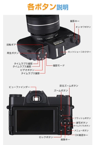【20%超還元セレクト】デジカメ 4K 4800万画素デジタルカメラ コンパクト ビデオカメラ 3インチ ウェブカメラ機能180度反転スクリーン 自撮りカメラ 16Xデジタルズーム TFカード対応 初心者 誕生日 プレゼントクリスマス 日本語システム クリスマスプレゼント_14