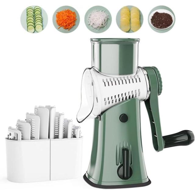 【20%超還元セレクト】スライサー 千切り 野菜カッター みじん切り おろし器 調理器セット 厚み調節 千切り 多機能 スライサーセット 5種類ブレード付属 手動 千切り 5個刃 セット大根