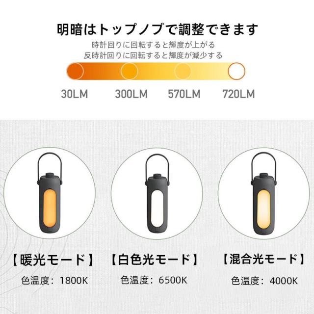 【10%超還元セレクト】ランタン LED キャンプ 多機能ライト 充電式 災害用 軽量 懐中電灯 キャンピングライトトーチ 折り畳み式 携帯型 高輝度 吊り下げ アウトドア おしゃれ_7