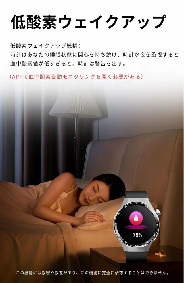 【10%超還元セレクト】【2026年最新型】 スマートウォッチ 日本製 健康管理 血圧 心拍数 血糖値 血中酸素 ECG センサー SOS機能 転倒アラーム 皮膚温度測定 音楽制御 通話機能 1.55インチ 大画面 IP67 日本語対応 iPhone/Android対応 ギフト プレゼント_12