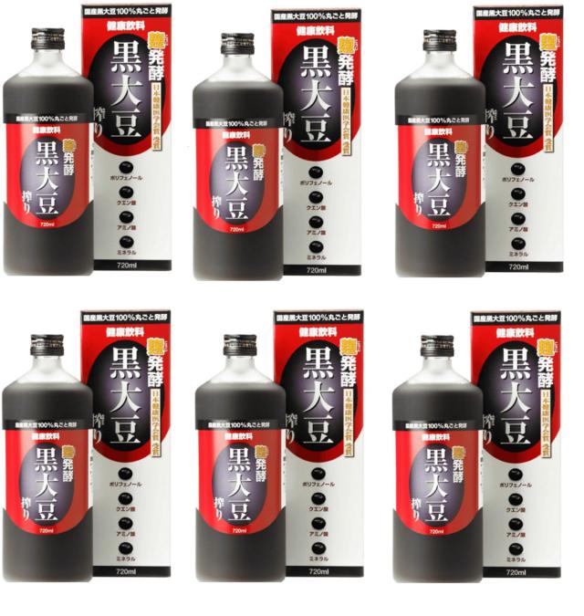堤酒造　麹発酵　黒大豆搾り　720ml 6本　健康飲料　サプリメント　無添加　クエン酸飲料　オーガニック　ミネラル　サプリメントの通販は