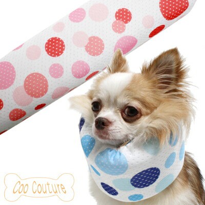 新発想のエリザベスカラー☆Coo Couture(クークチュール) クインカラー25 水玉柄【8001】（XLサイズ）の通販は
