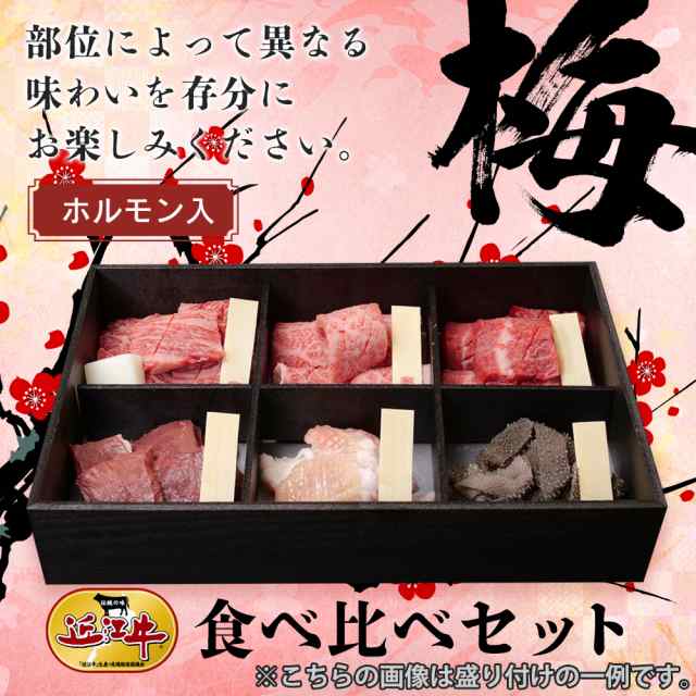 近江牛食べ比べセット梅　牛肉 近江牛 ギフト お中元 お歳暮 お祝い 贈答 プレゼント お礼 厳選 肩ロース ヒウチ ウデ 内モモ イチボ ソ