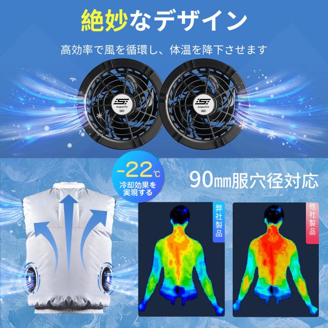 空調服用 2025最新 30V 40V 空調服 バッテリー ファン セット 大容量