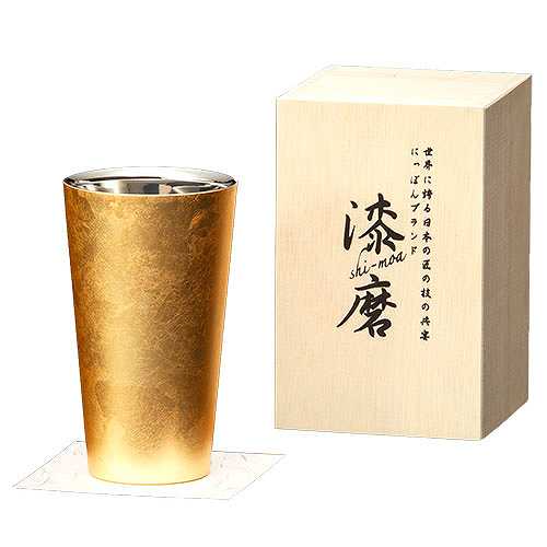 ウチキ 漆磨 漆塗りカップ 箔衣(はくごろも) ストレートカップ (二重構造) SCW-L801 (倉庫AN)の通販は