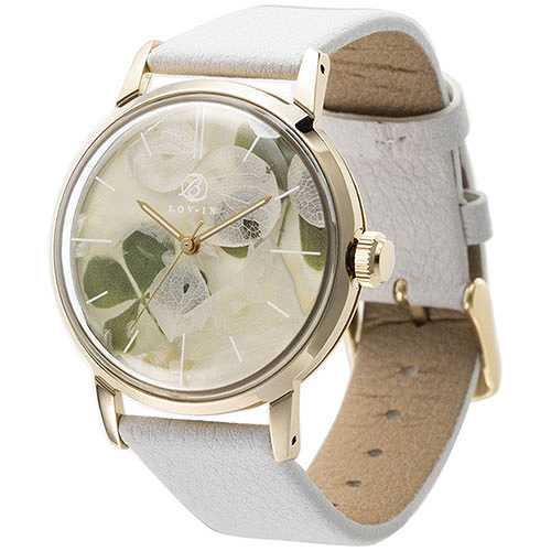 Lov-in Bouquet ボタニカルクローバーウォッチ スノー&ゴールド LVB136C2 (倉庫AN)の通販は