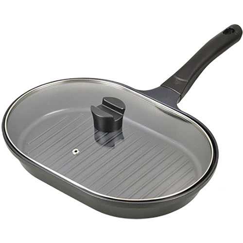 パール金属 フィッシュグリルNEO ブルーダイヤモンドコート IH対応ガラス蓋付ワイドパン HB-2331 (倉庫AN)の通販は 5,616円