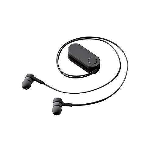 エレコム ワイヤレスイヤホン/Bluetooth/bund/巻き取りタイプ/クリップ付き/スモークブラック LBT-HPC17BK (倉庫AN)の通販は