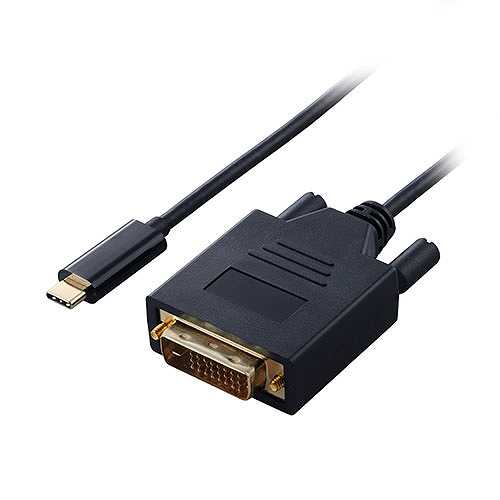 エレコム USB Type-C(TM) - DVI変換ケーブル 1m ブラック CAC-CDVI10BK2 (倉庫AN)の通販は 5,253円