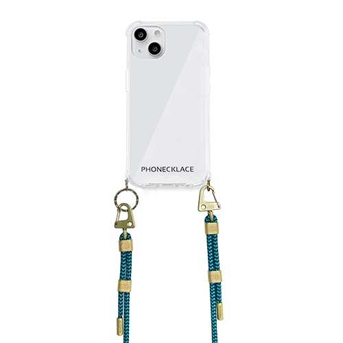 PHONECKLACE クロスボディストラップ付きクリアケース for iPhone 13 Sea PN21595i13SE (倉庫AN)の通販は