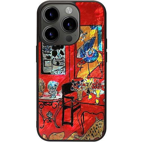 ikins アイキンス 天然貝ケース for iPhone 15 Pro 赤の大きな室内 I25666i15PR (倉庫AN)の通販は