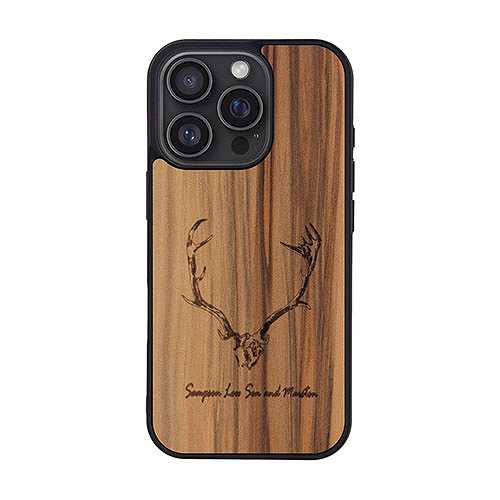 Man & Wood マンアンドウッド MagSafe対応天然木ケース for iPhone 16 Pro ウッドディアホーン I27054i16PR (倉庫AN)の通販は 6,150円