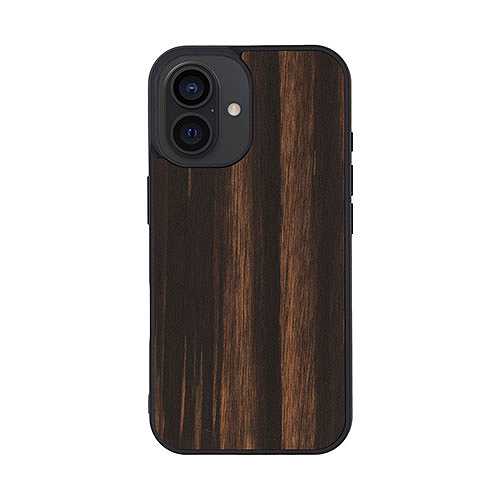 Man & Wood マンアンドウッド MagSafe対応天然木ケース for iPhone 16 Ebony I27065i16 (倉庫AN)の通販は 6,150円