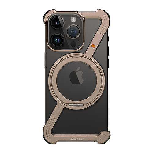Hacray ハクライ 360 RingStandバンパー for iPhone 16 Pro アルミ・サンドブラウン HR27394i16PR (倉庫AN)の通販は 5,068円