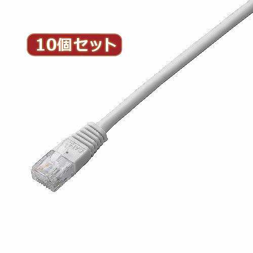 10個セット エレコム　Cat5e準拠LANケーブル LD-CTN WH1X10 (倉庫AN)の通販は