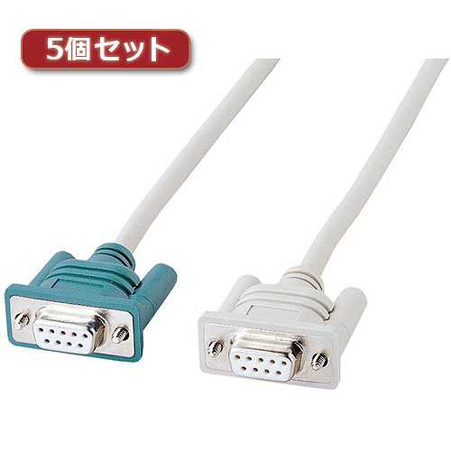 5個セット サンワサプライ RS-232Cケーブル(モデム・TA用・3m) KR-M3X5 (倉庫AN)の通販は