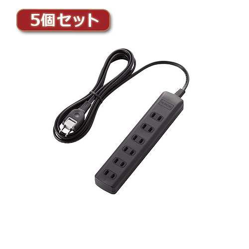 5個セットエレコム 雷ガードタップ T-K1A-2625BK T-K1A-2625BKX5 (倉庫AN)の通販は