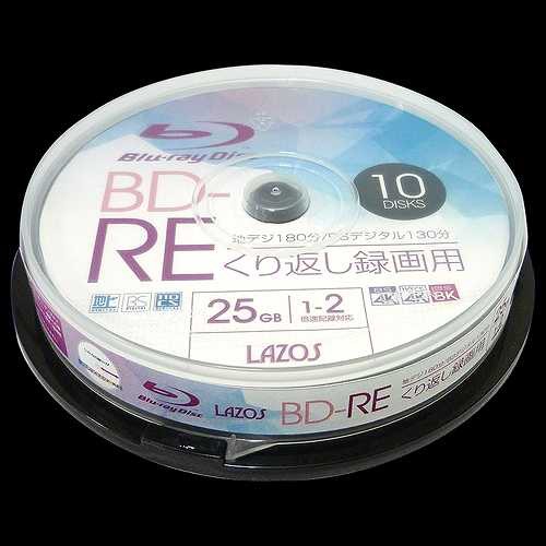 200枚セット(10枚X20個) Lazos BD-RE L-BRE10PX20 (倉庫AN)