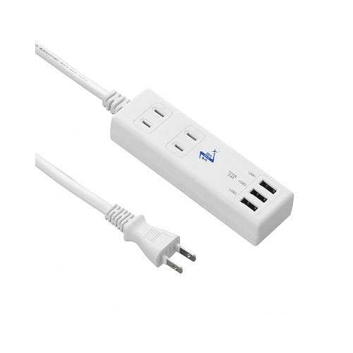 【5個セット】 YAZAWA 国内海外兼用2AC3USB3.4A1mVFC34A2AC3UX5 (倉庫AN)の通販は