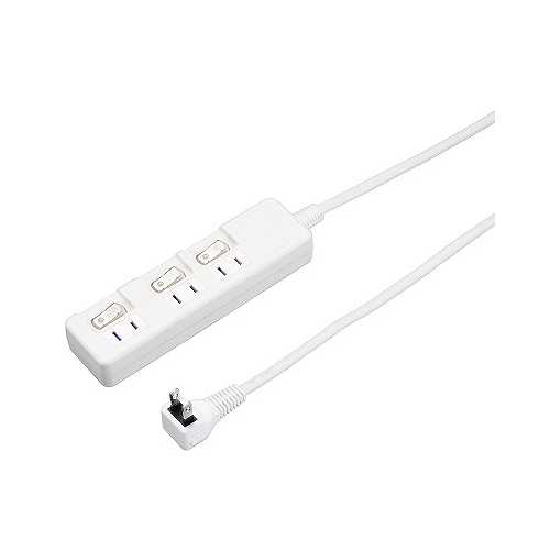 【5個セット】 YAZAWA 3個口節電タップ2mホワイトH8S332WHX5 (倉庫AN)の通販は 7,701円