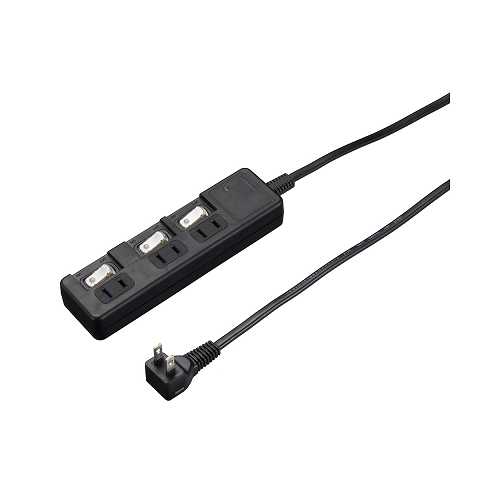 【5個セット】 YAZAWA 雷ガード付3個口節電タップ0.3mブラックH8KS3303BKX5 (倉庫AN)の通販は 7,062円