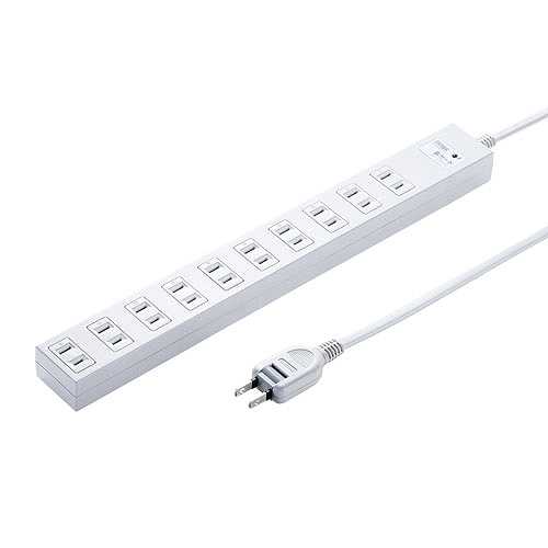 【5個セット】 サンワサプライ 雷ガードタップ 2P 10個口 3m TAP-SP217-3X5 (倉庫AN)の通販は