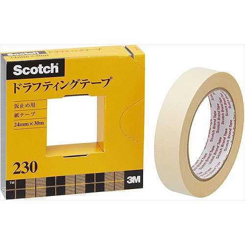 【5個セット】 3M Scotch スコッチ ドラフティングテープ 24mm 3M-230-3-24X5 (倉庫AN)の通販は