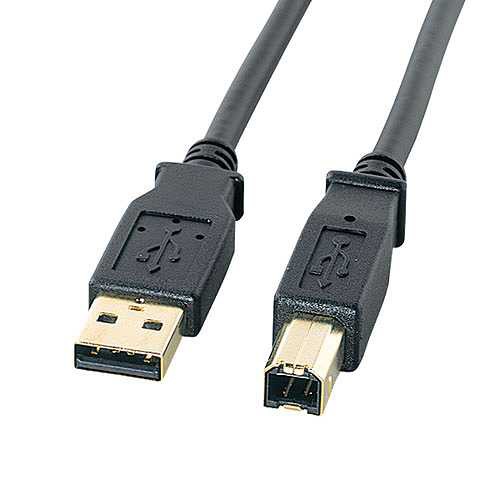 【5個セット】 サンワサプライ USB2.0ケーブル 0.6m ブラック KU20-06BKHK2X5 (倉庫AN)の通販は