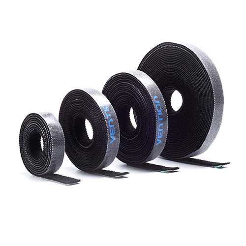 【10個セット】 VENTION ケーブルタイ 面ファスナータイプ 5m Black KA-9217X10 (倉庫AN)の通販は