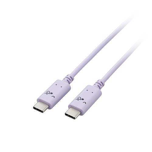 【5本セット】 エレコム タイプC ケーブル ( Type C to C ) 2m PD スリーピー(パープル×ブラック) MPA-CCF20PUFX5 (倉庫AN)の通販は 8,875円