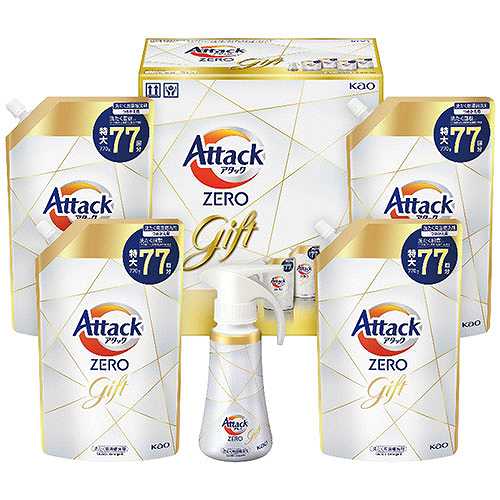 花王 アタックZEROワンハンドギフト アタックZERO詰替用(770g)×4、アタックZEROワンハンド(380g)×1 B1139517 (倉庫AN)の通販は 5,582円