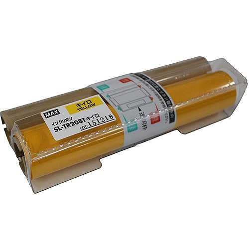 MAX ビーポップ 詰替えインクリボン 50m巻 黄色SL-TR208Tキイロ IL90168 (倉庫AN)の通販は