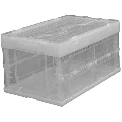 アイリスオーヤマ ハード折りたたみコンテナ フタ一体型 40L クリア HDOH-40L-CL (倉庫AN)の通販は 5,133円