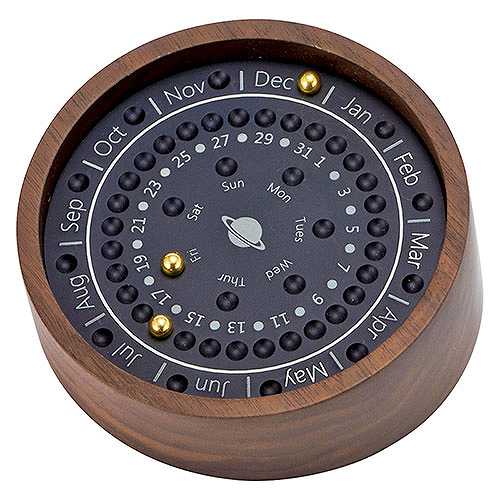 万年カレンダー ウォールナット 22522609 (倉庫AN)の通販は 9,272円