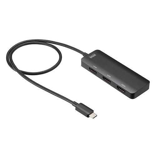 サンワサプライ USB Type C-HDMI変換アダプタ(3ポート/4K対応) AD-ALCMST3HD2 (倉庫AN)