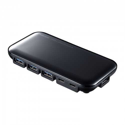 サンワサプライ USB3.2Gen2対応 Type-C 7ポートハブ USB-3TCH38BK (倉庫AN)の通販は